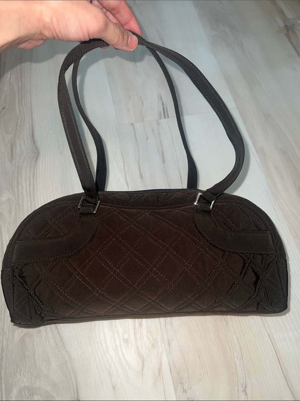 Vera Bradley Quilted Black Shoulder Bag - Classic Women's Handbag